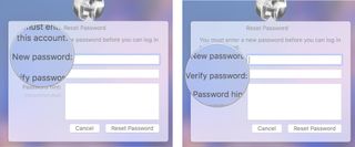 Enter the new password, then enter it again