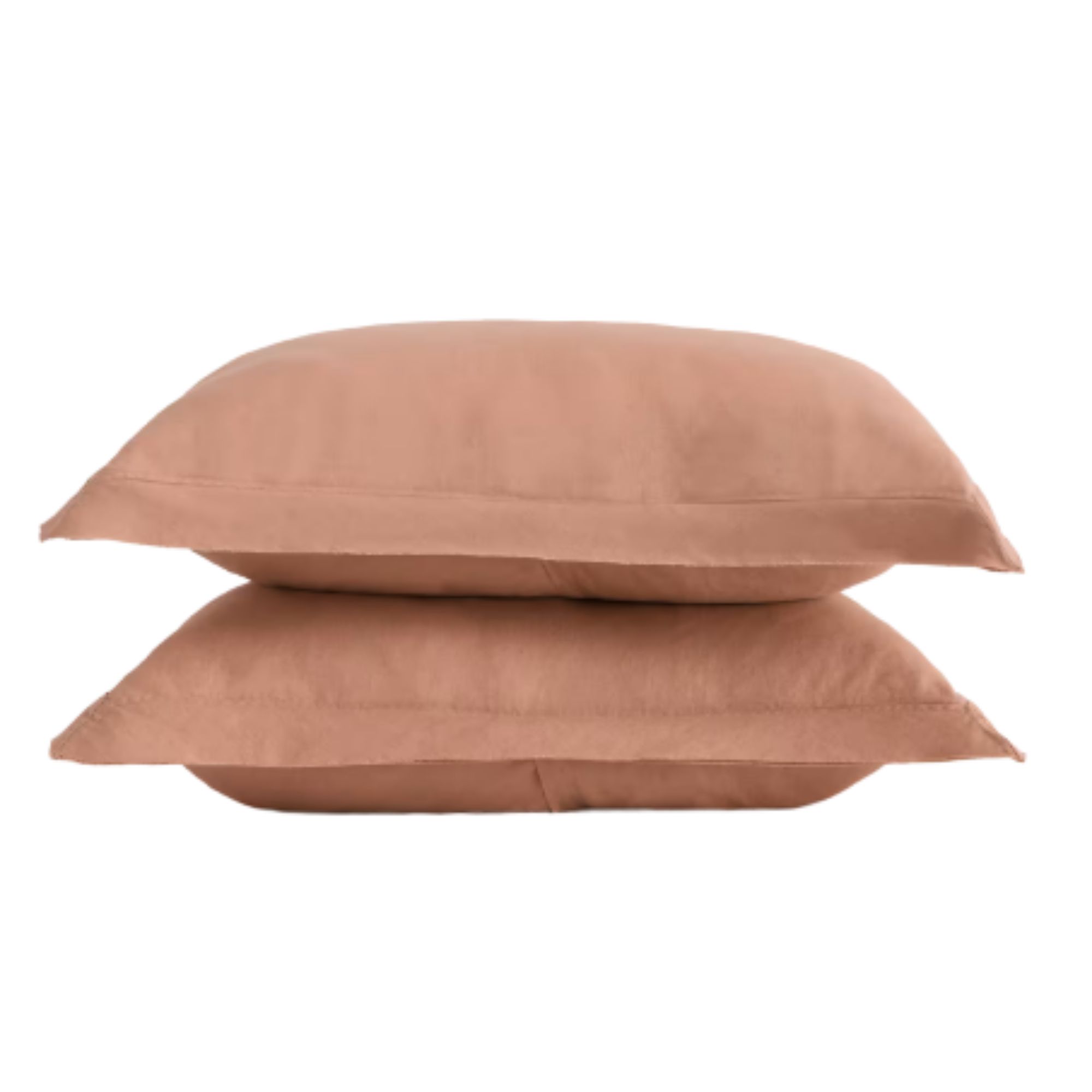 Quince, European Linen Double Flange Sham Set (Desert Sunset)