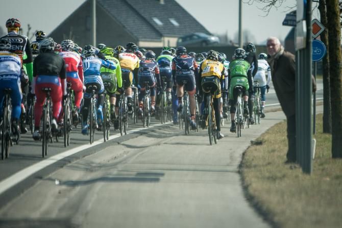 The racing in Belgium means you ride anywhere you can to stay up front.