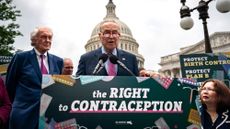 Senate Democrats back contraception rights in front of U.S. Capitol