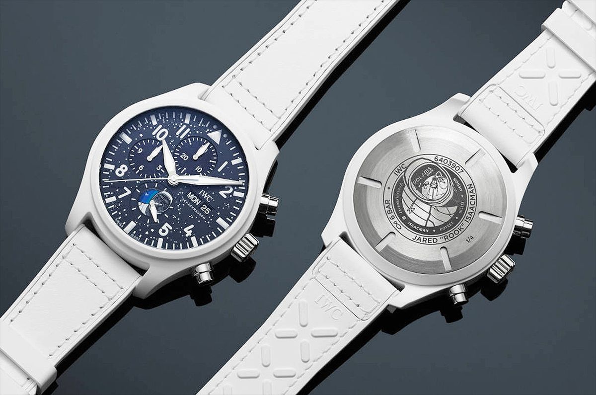 The IWC Schaffhausen Pilot&#039;s Watch Chronograph Edition &quot;Polaris Dawn&quot; will be worn by the Polaris Dawn crew.