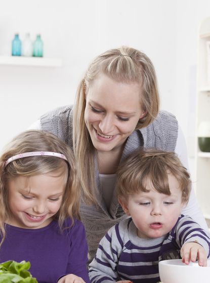 Mother with children