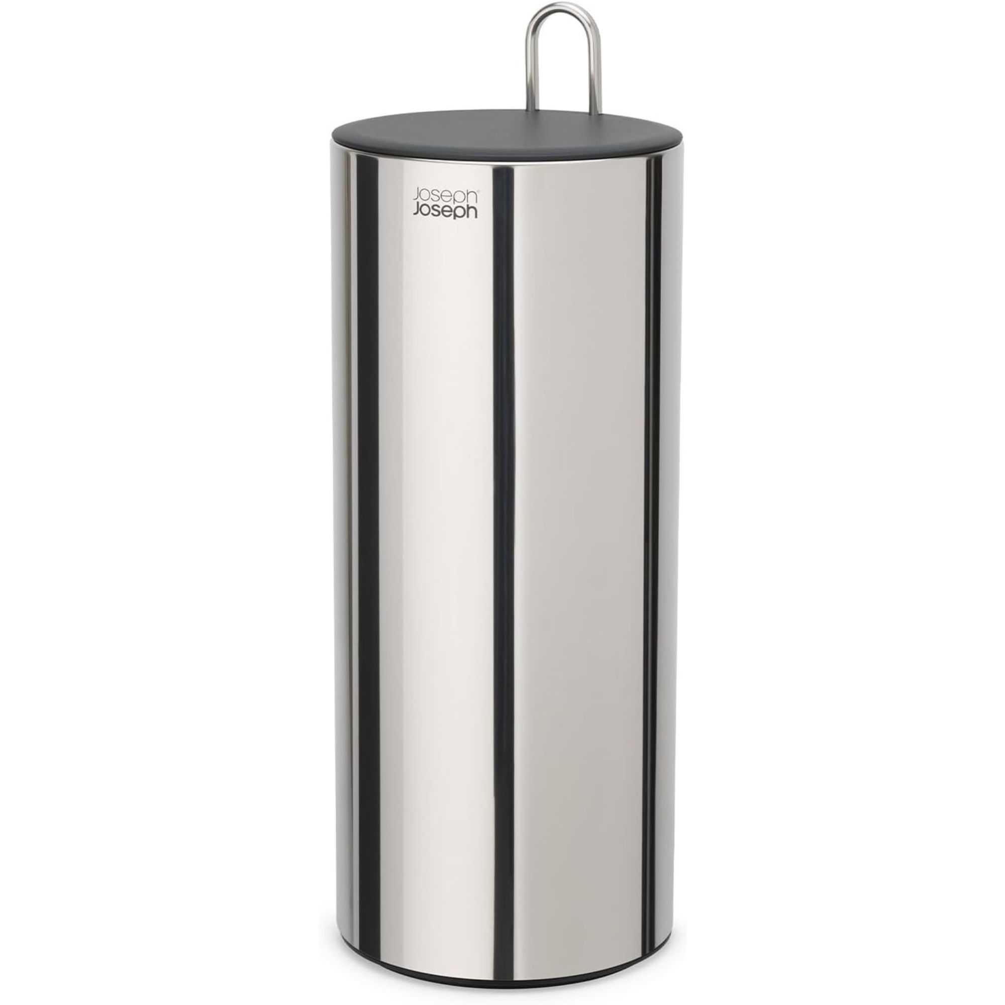 Silver Joseph Joseph toilet roll holder
