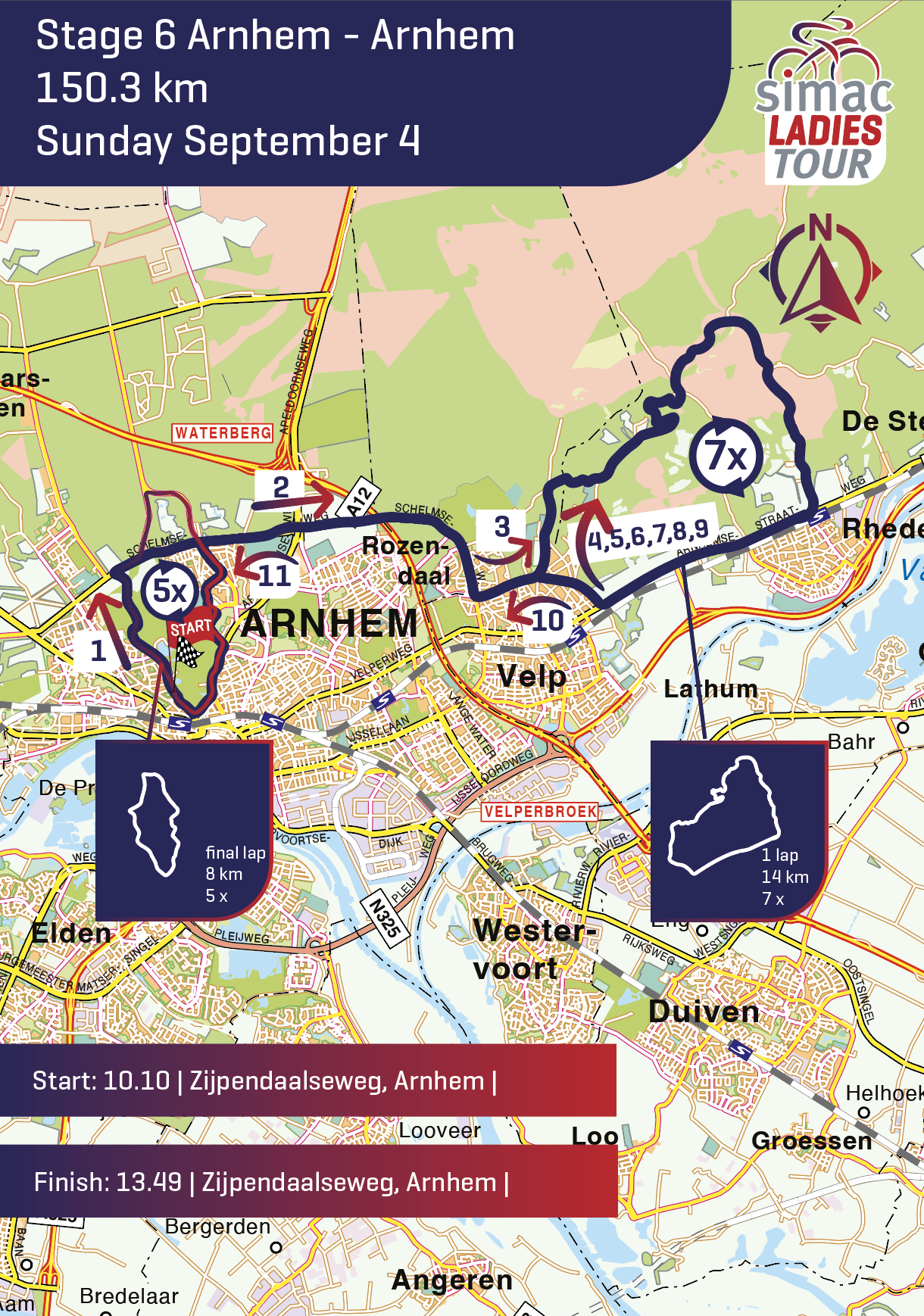 Simac Ladies Tour 2022 - Maps