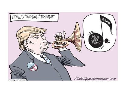 Donald Trump sings the same old tune