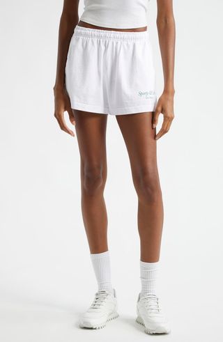 Italic Logo Cotton Terry Shorts