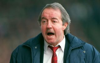 8/10/1994 FA Premier League Football - Manchester City v Nottingham Forest, Forest manager Frank Clark. (Photo by Mark Leech/Getty Images)