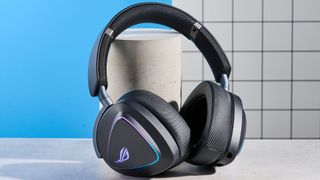 An Asus ROG Delta II wireless gaming headset