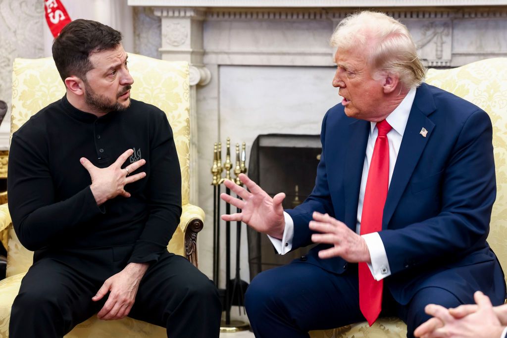 Volodymyr Zelensky, Ukraine&#039;s president, meets US President Donald Trump 