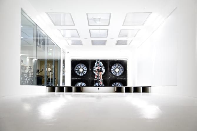 At Specialized's wind tunnel facility in California