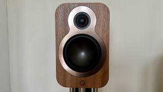 Q Acoustics 3020c speakers in a hi-fi listening room