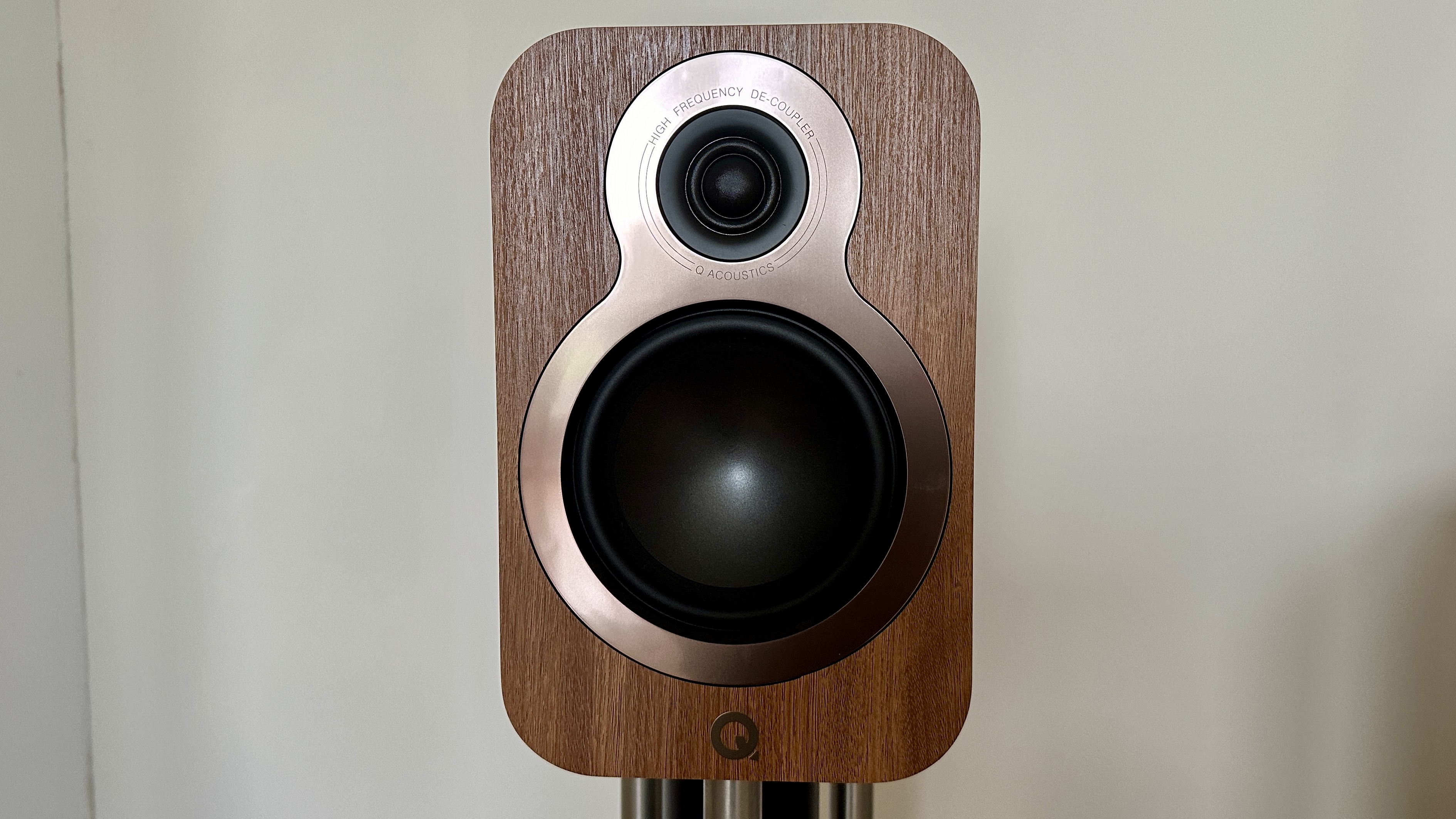 Q Acoustics 3020c speakers in a hi-fi listening room