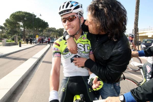 Visconti is contratulated after his win