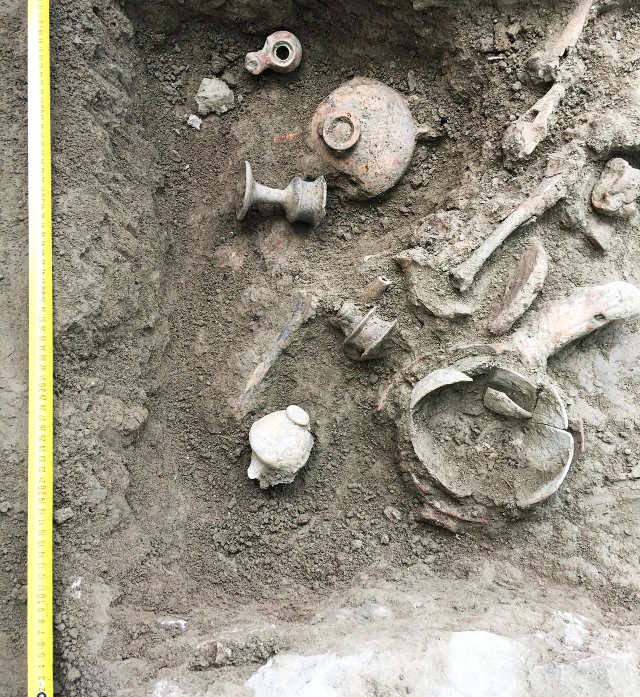 They also discovered a variety of ceramic, bronze, lead and silver objects around the terracottas.