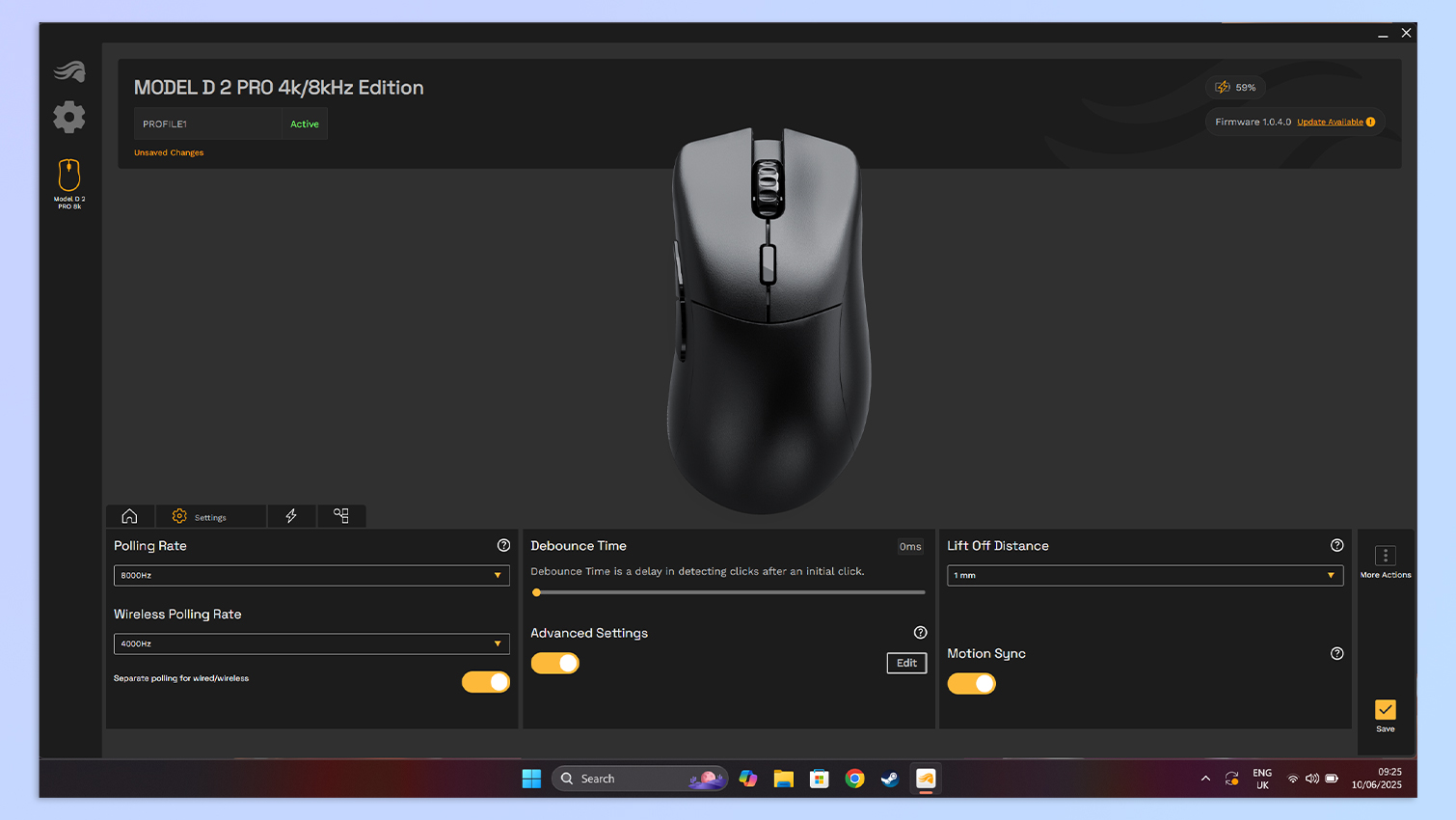 Glorious Core software screenshot