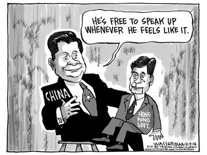 Political cartoon world China elections