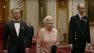 Daniel Craig and Queen Elizabeth at the 2012 Olympic Opening Ceremonies