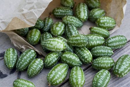 Pile Of Little Cucamelon Fruits