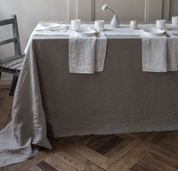 Smooth linen table cloth, Rough Linen