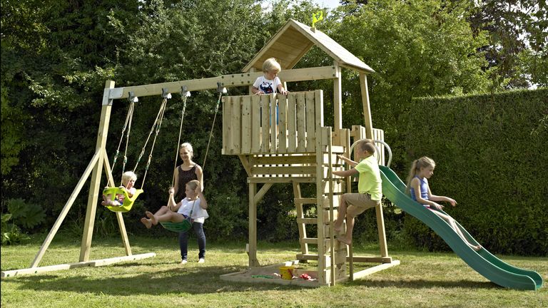 little tikes wooden climbing frame