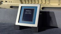 A photograph of an NVIDIA Vera bare CPU.