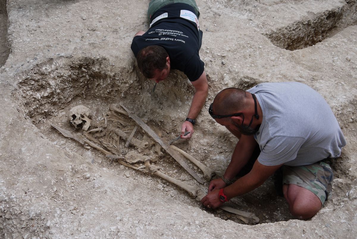 Saxon warrior burial