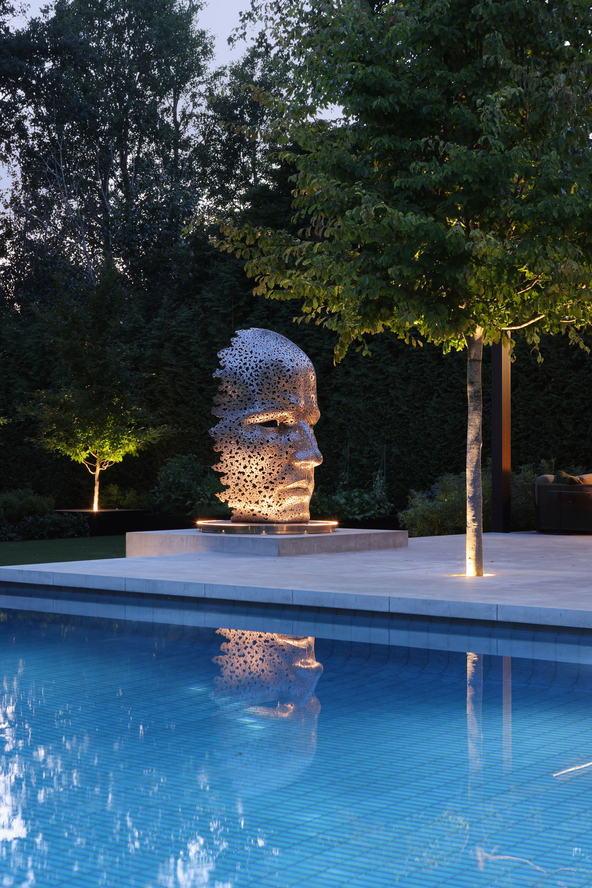 A sculpture in the garden