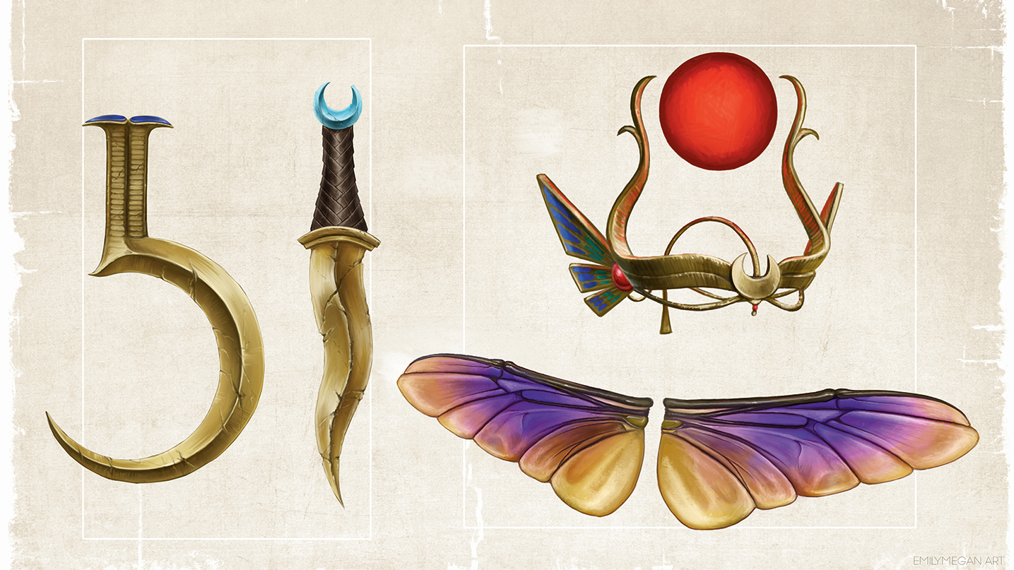 Costume design; weapon selection