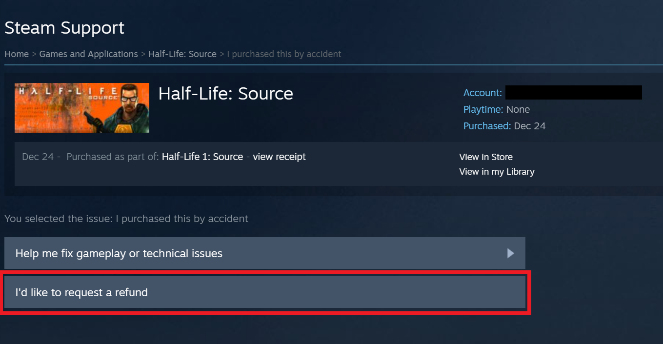 How to get a refund on Steam