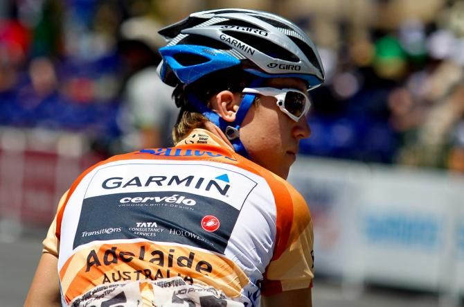 Cameron Meyer on the startline of the final stage in 2011