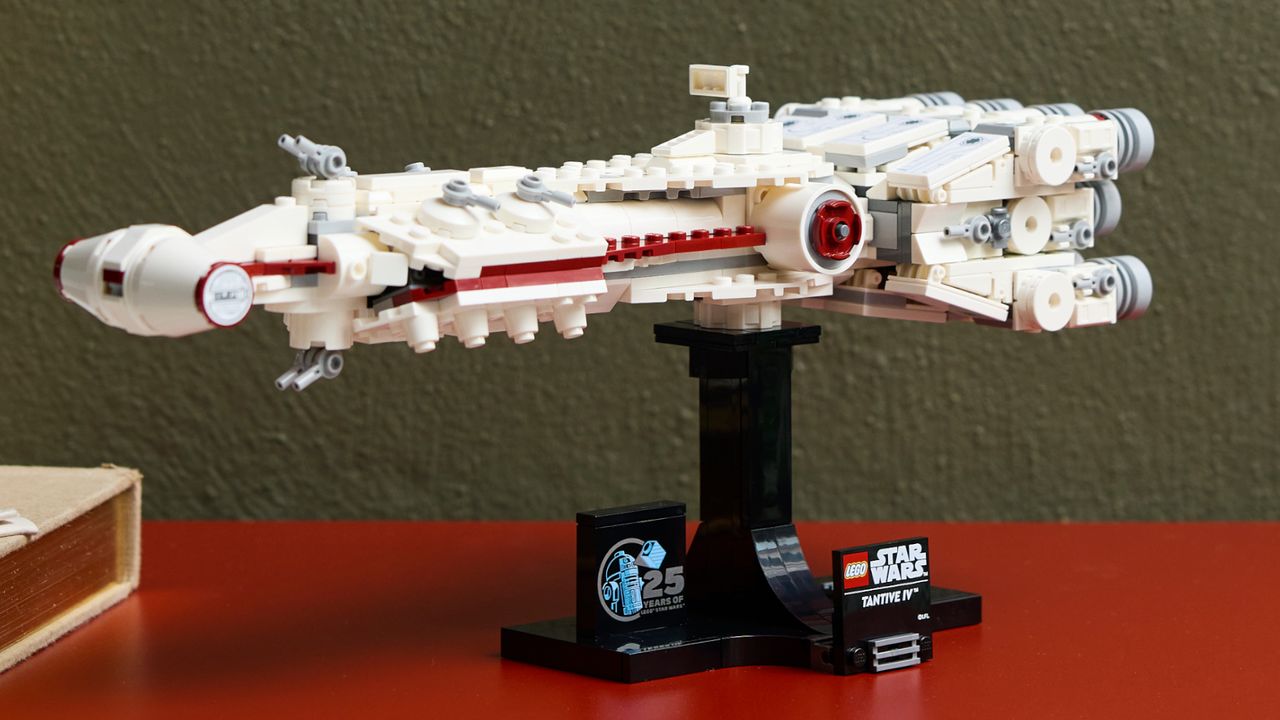 Lego Tantive IV set on a table
