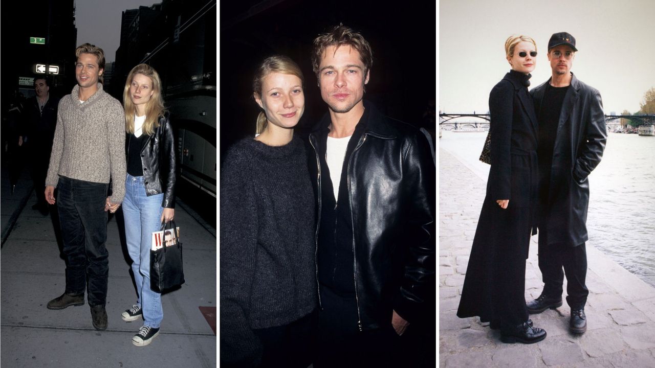 Gwyneth Paltrow and Brad Pitt 90s fashion