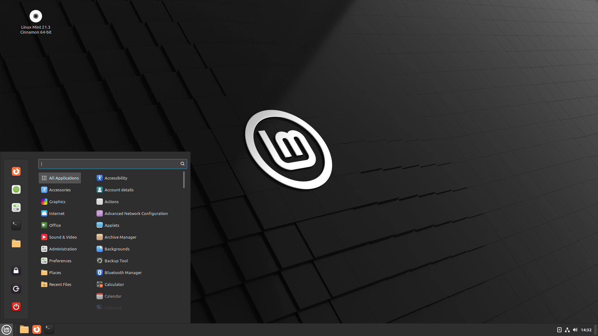 A screen shot of Mint Linux