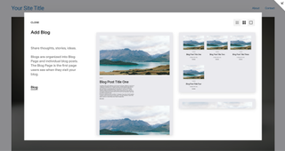 screeshot of the blog making process on squarespace