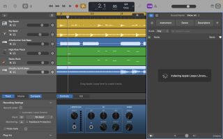 Screenshot of free audio editor Apple GarageBand