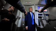 President Donald Trump on Air Force One
