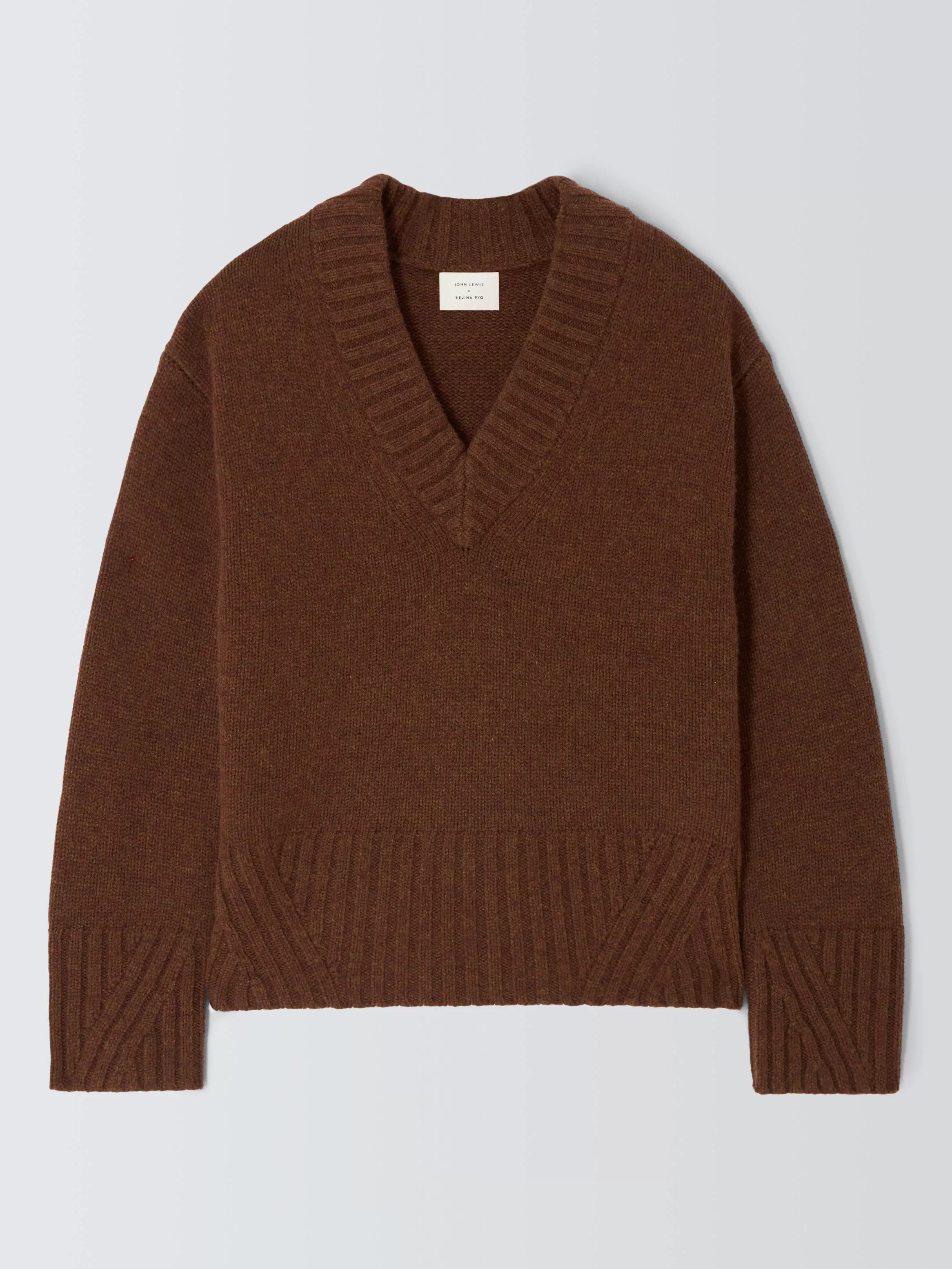John Lewis X Rejina Pyo Merino Wool Blend With Cashmere V-Neck Jumper