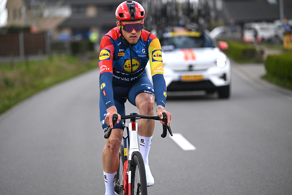 BRUGES, BELGIUM - MARCH 25: Jakob Soderqvist of Sweden and Team Lidl - Trek competes during the 50th Ronde Van Brugge - Tour of Bruges 2026 - Men&amp;amp;apos;s Elite a 202.9km one day race from Bruges to Bruges / #UCIWT / on March 25, 2026 in Bruges, Belgium. (Photo by Luc Claessen/Getty Images)
