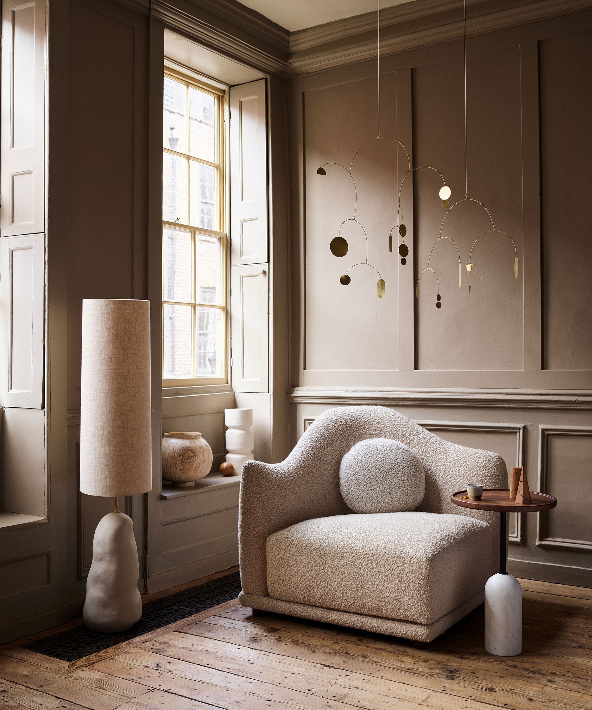 Small living room with neutral color palette