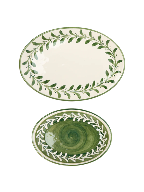 Hand-Painted Ceramic Serving Platters 