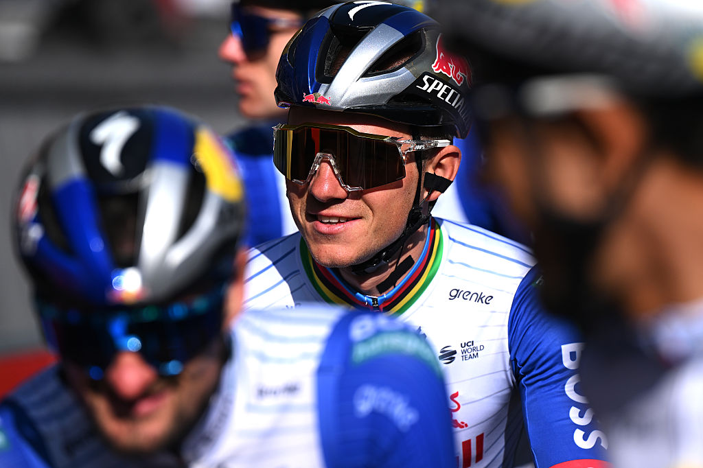 Remco Evenepoel prior to the start of the 112th Liege-Bastogne-Liege