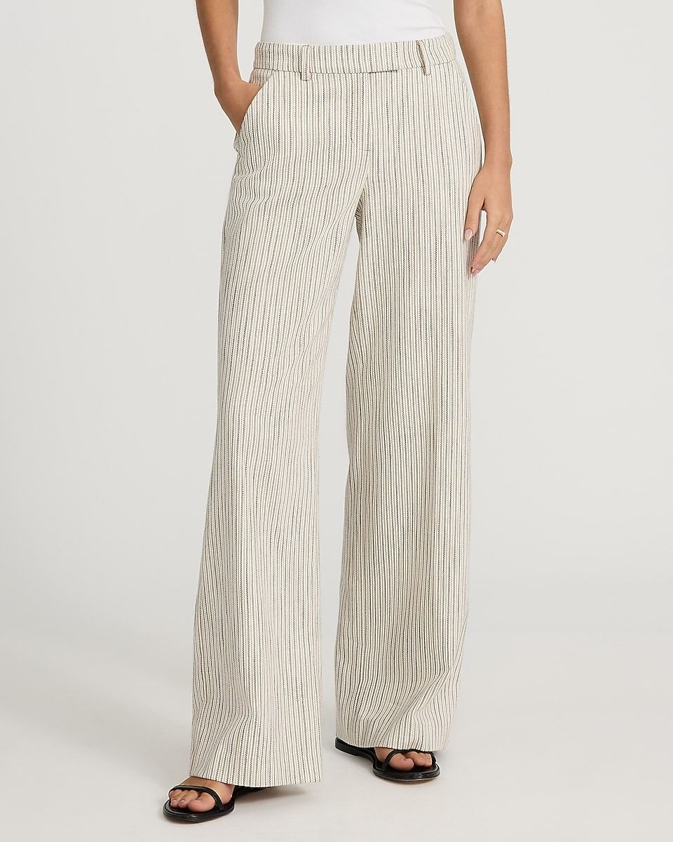 Express, Editor Striped Mid Rise Trouser Pant