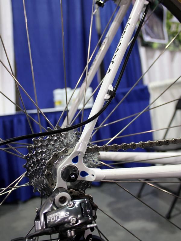 Running continuous housing from the top tube to the derailleur is becoming increasingly popular on 'cross bikes as a way to keep the shifting running smoothly.