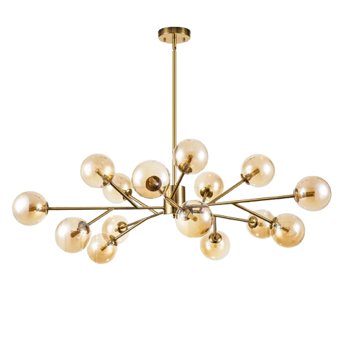 Fairmont Park Spoffo 15-Light Modern Contemporary Glass Bubble Chandelier Sputnik Pendant Lamp