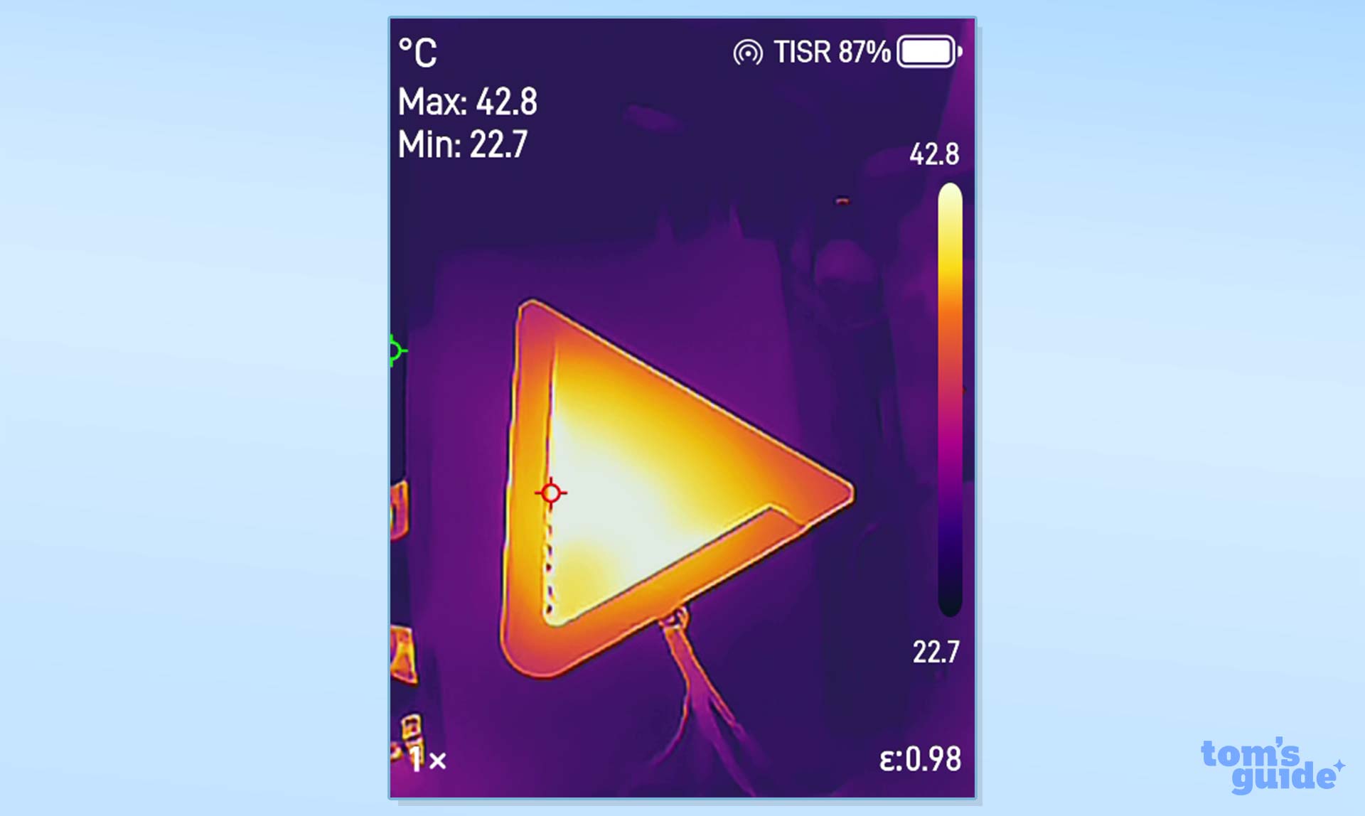 Thermal imaging of the MSI Roamii BE Pro router