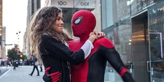 MJ (Zendaya) and Spider-Man (Tom Holland) in Spider-Man: Far From Home