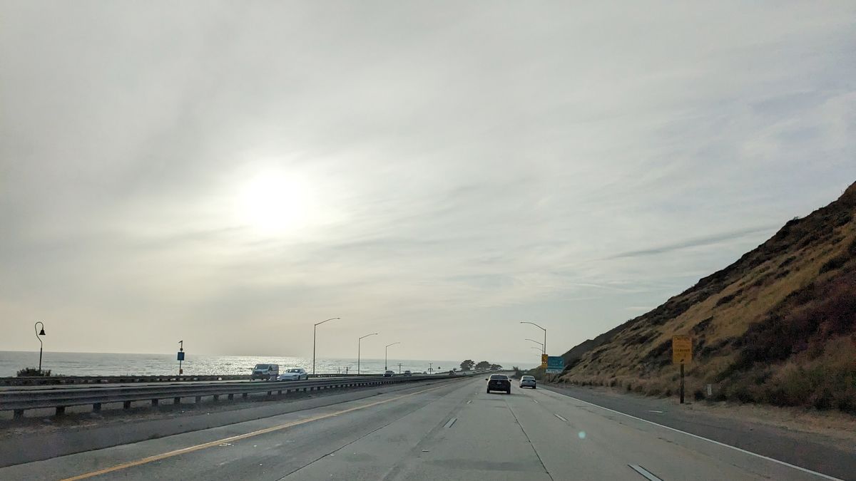 Driving up the california coast