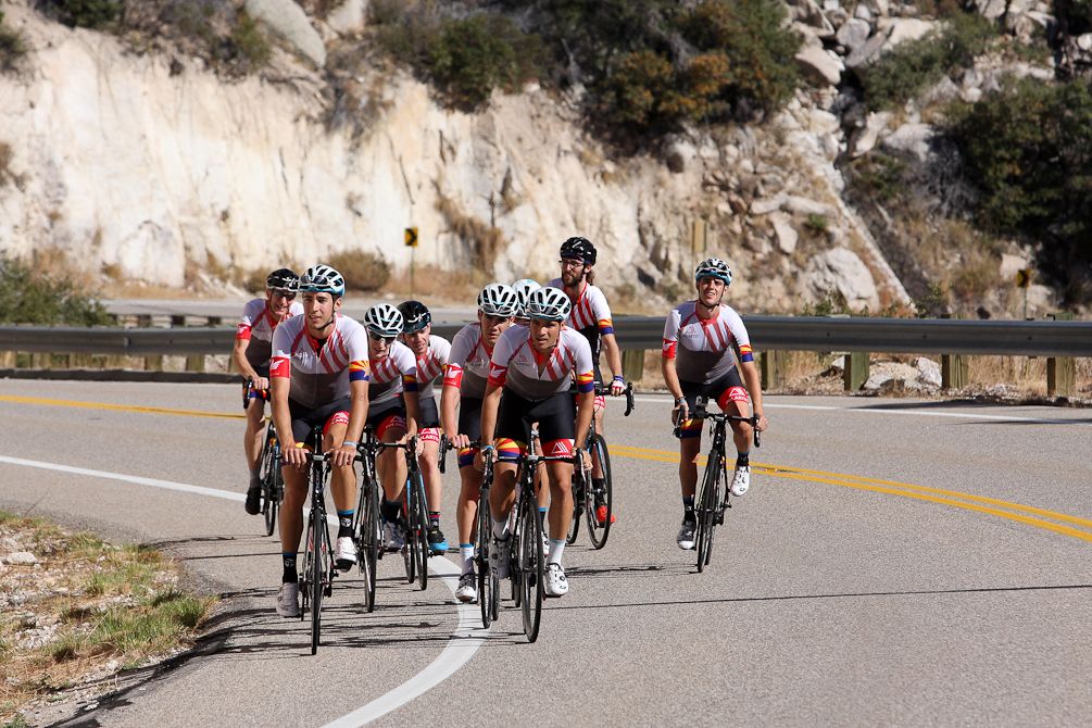 Polartec-Kometa riders and team guests tackle Mt. Lemmon