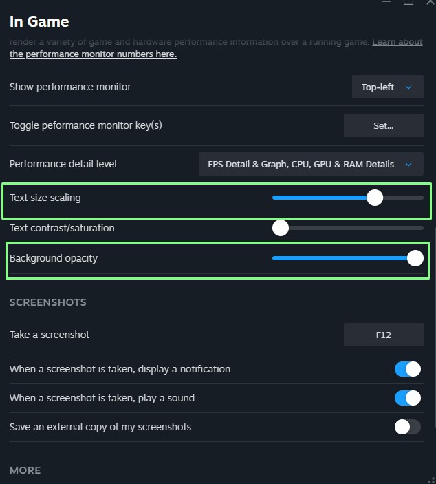 New Steam Performance Overlay