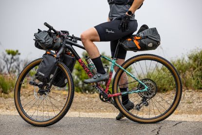 Anne-Marije Rook and her bikepacking rig of choice for the Rapha Yomp Rally